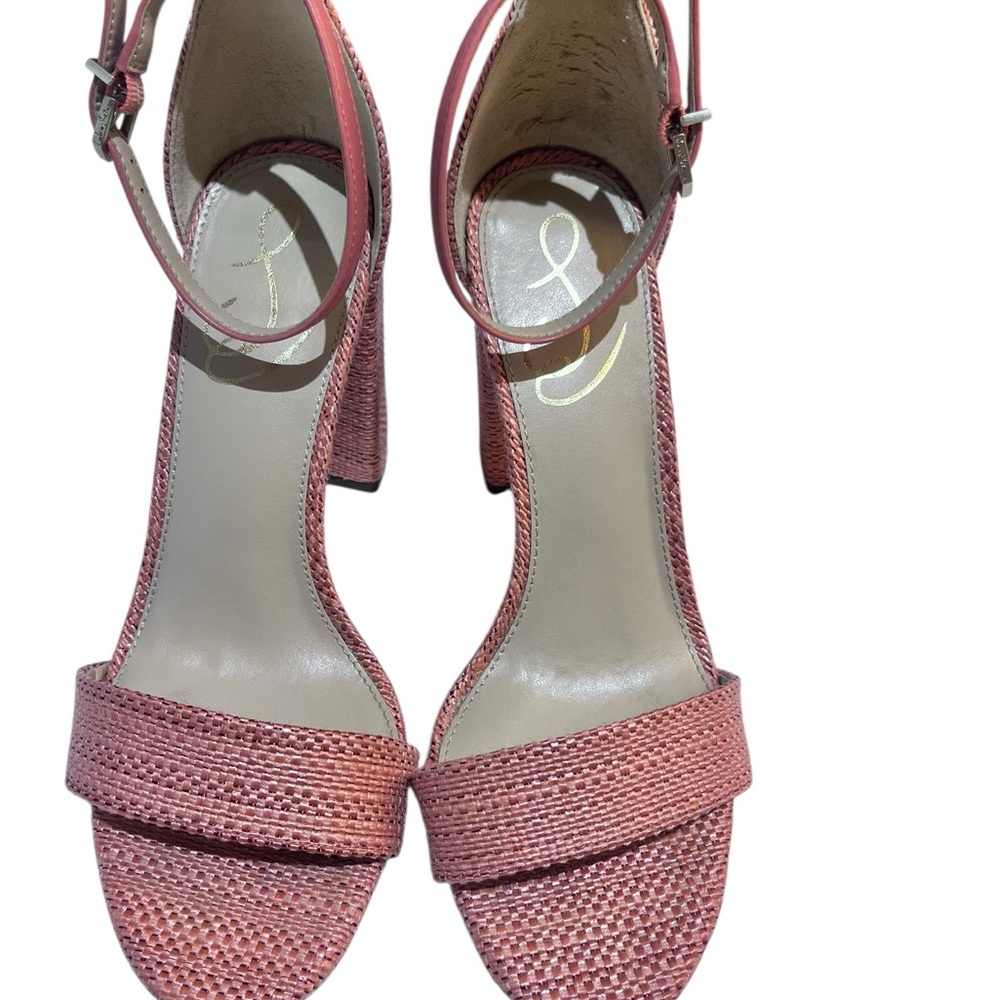 Sam Edelman Yaro Coral Ankle-Strap Block Heel Sandal 4” Heel Sz 7.5 - Picture 8 of 13